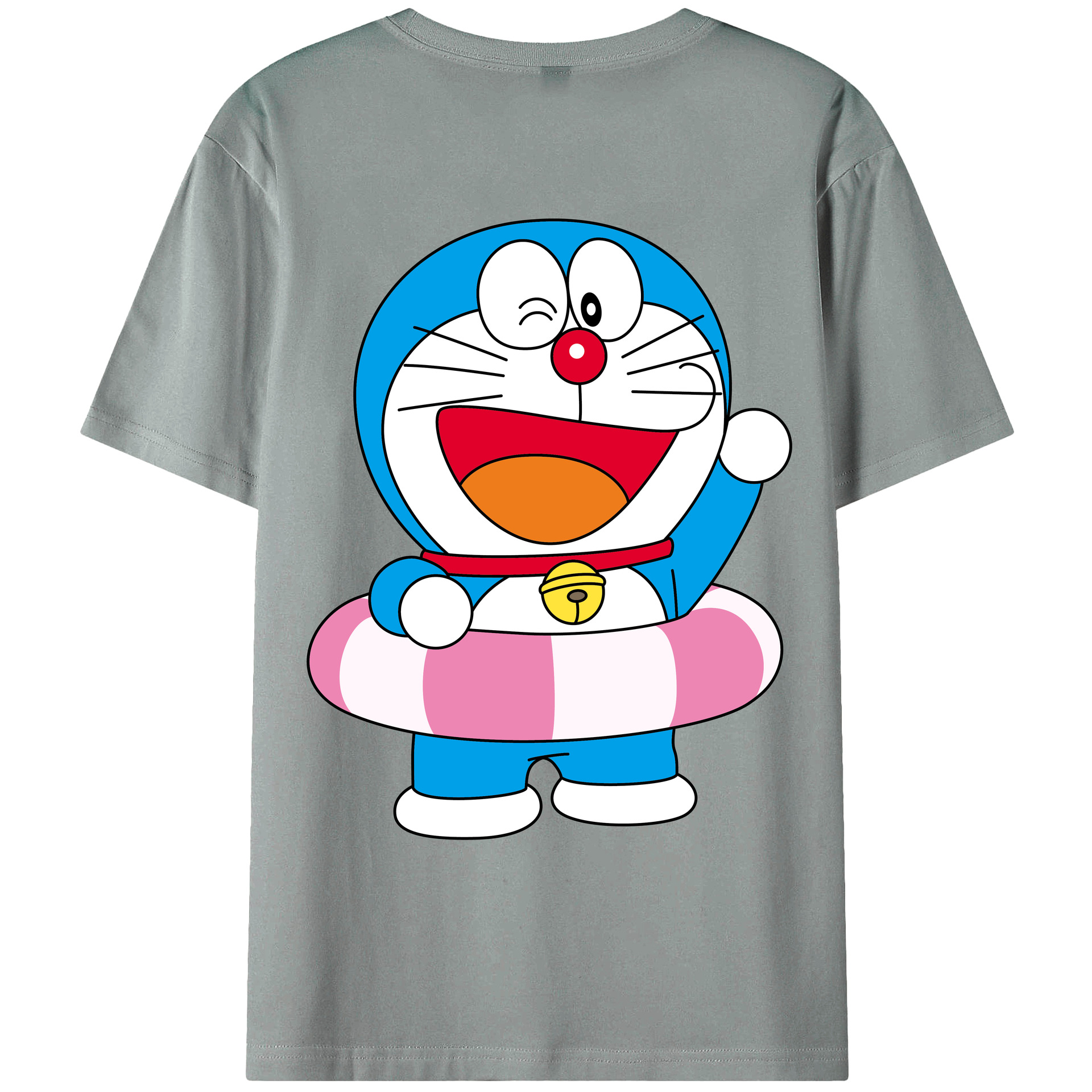 （画像用） ドラえもん Doraemon 綿100％ メンズ半袖Tシャツ（バックプリント） 通気性